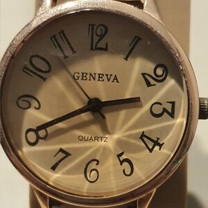 🦋10/$20🦋 Geneva Goldtone/Brown  Leather Women's Watch